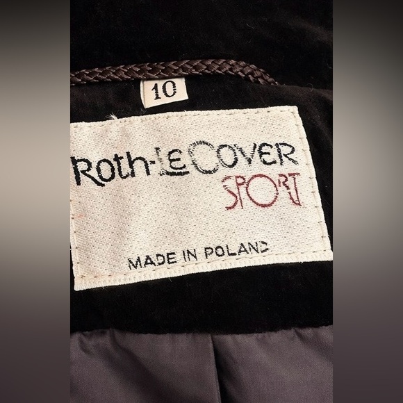 Vintage Nordstrom Velvet Trench Coat Brown Belted Long Jacket Size 10 - Picture 5 of 7